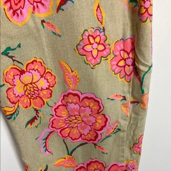 Jones New York Floral Ankle Pants - Pink and Tan - Picture 5 of 10